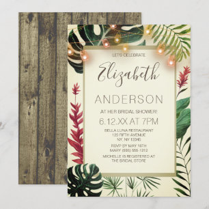 Invitación DUCHA BRIDAL DE LUZ TIZIANA Tropical