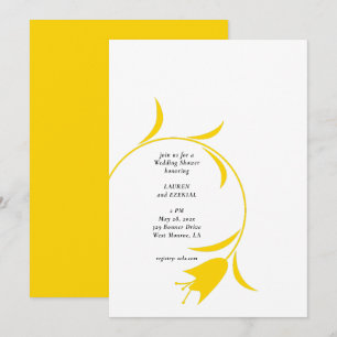 INVITACIÓN DUCHA BRIDAL DE TULIP AMARILLO MOD