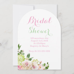 INVITACIÓN DUCHA BRIDAL DE VERDURAS FLORALES