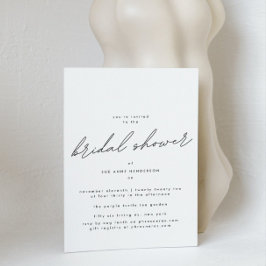 Invitación Ducha Bridal Editable Simplemente Elegante