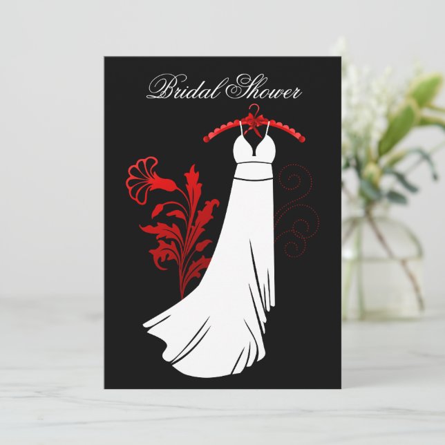 Invitación Ducha Bridal Elegante (Anverso de pie)