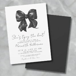 Invitación Ducha Bridal Elegante De Bow Blanco Y Negro