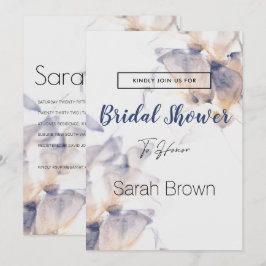 INVITACIÓN DUCHA BRIDAL ELEGANTE DE FLORES DE PATELES BLANCOS