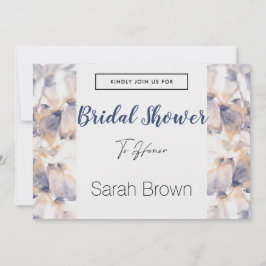 INVITACIÓN DUCHA BRIDAL ELEGANTE DE FLORES DE PATELES BLANCOS