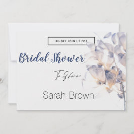 INVITACIÓN DUCHA BRIDAL ELEGANTE DE FLORES DE PATELES BLANCOS