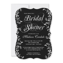 Ducha Bridal Elegante de Naranja Negra y Blanca