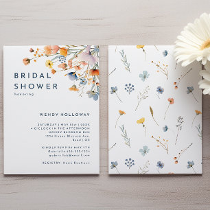 Invitación Ducha Bridal Floral Elegante