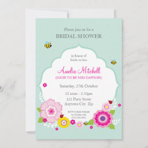 Invitación DUCHA BRIDAL INVITA :: flores de jardín 2