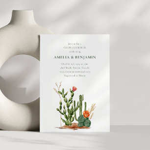 Invitación Ducha Cactus Cactus Parejas del Desierto del Suroe