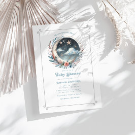 Invitación Ducha Celestial para el Bebe Más allá de la Luna