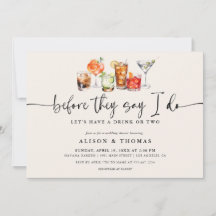 Ducha clásica de casamiento de cócteles | Parte de