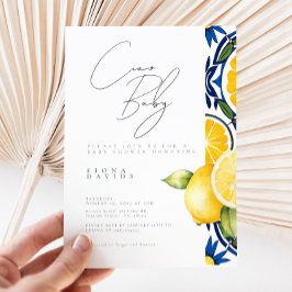 Invitación Ducha con tema de limón de la Baby Shower de Ciao
