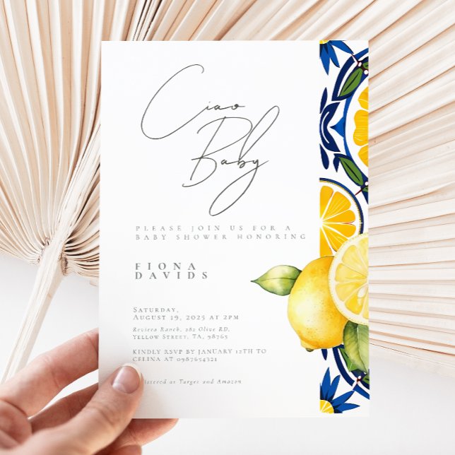Invitación Ducha con tema de limón de la Baby Shower de Ciao (Subido por el creador)