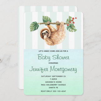 Invitación Ducha cutánea de color de agua colgante boca abajo