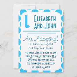 Invitación Ducha de adopción invita a los puntos modernos en 