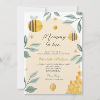 Invitación Ducha de Agua para Mamá Abeja Bebé Miel