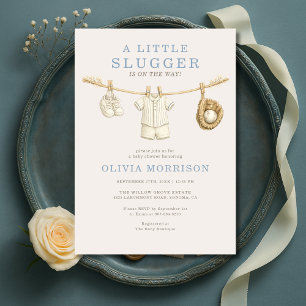Invitación Ducha de Baby Béisbol Little Slugger