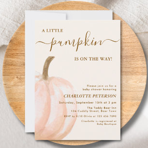 Invitación Ducha de Baby Little Pumpkin On The Way
