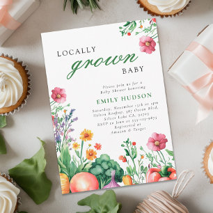 Invitación Ducha de Baby Shower de Niñas de Mercadillo de Agr