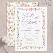 Ducha de Baby Shower 'Nido de Ganso de Flor Silves