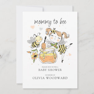 Invitación Ducha de Baby Shower para futura mamá abeja