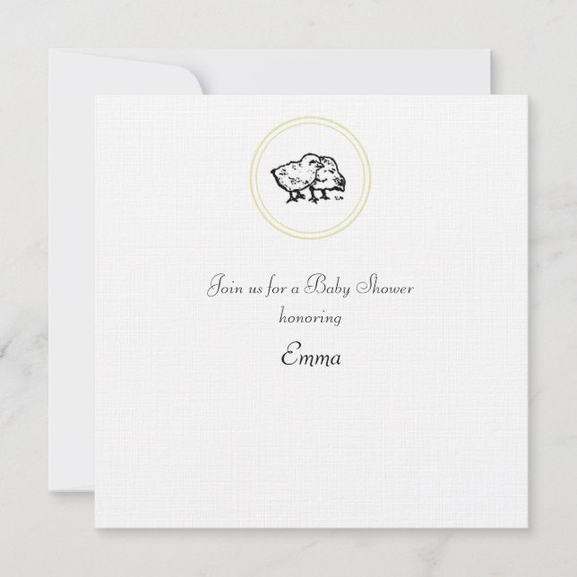 Invitación ducha de bebé (Anverso)