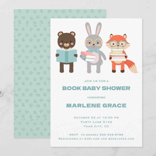 Invitación Ducha de bebé (Anverso / Reverso)