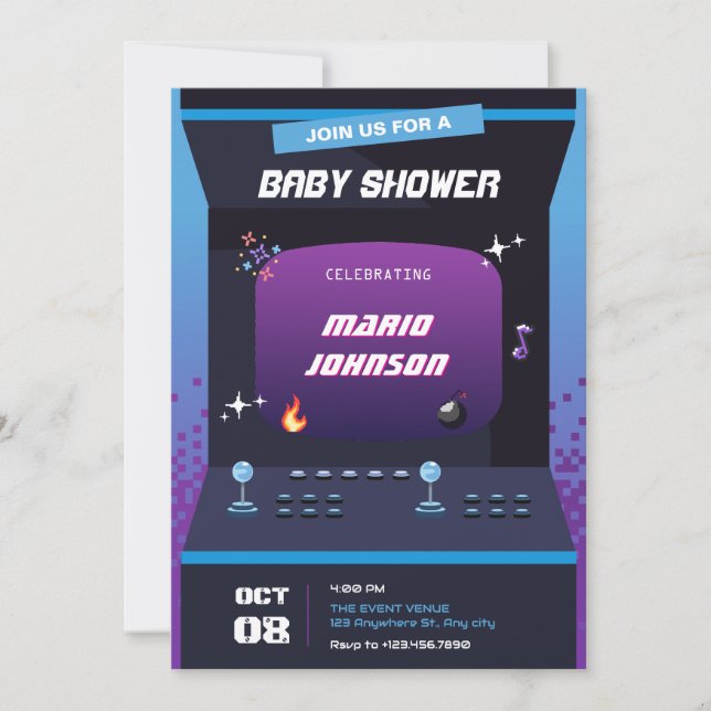 Invitación Ducha de bebé (Anverso)