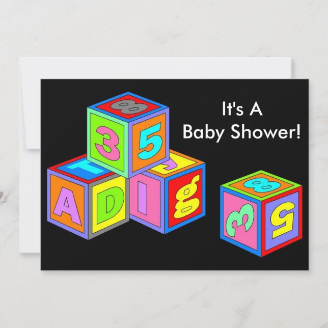Invitación ducha de bebé 3, ¡es un Baby Shower! (Anverso)