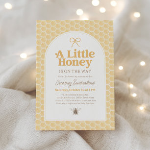 Invitación Ducha de Bebé Abeja de Miel Pequeña