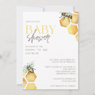 Invitación Ducha de Bebé Abejorro