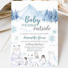 Invitación Ducha de Bebé 'Afuera hace frío, bebé'
