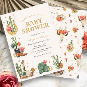 Invitación Ducha de Bebé al Estilo Occidental
