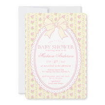 Ducha de Bebe Amarillo Pastel Vintage Floral Elega