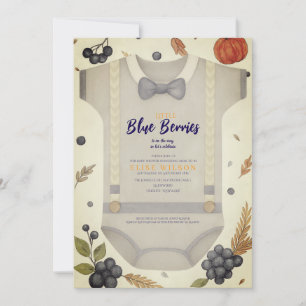 Invitación Ducha de bebé autum otoño burlap bodysuit