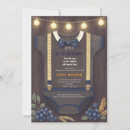 Invitación Ducha de bebé autum otoño burlap bodysuit