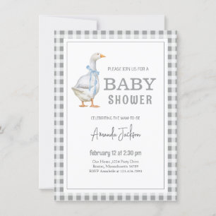 Invitación Ducha de bebé azul dulce