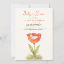 Ducha de bebé Baby in Bloom con estilo Cottagecore