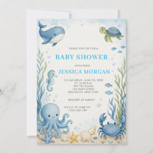 Invitación Ducha de Bebé Bajo El Mar