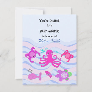 Invitación Ducha de bebé bajo el mar