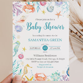 Invitación Ducha de Bebé Bajo el Mar