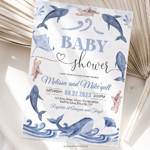Invitación Ducha de bebé bajo el mar