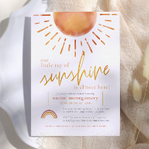 Ducha de Bebé Boho Arcoíris Pequeño Rayo de Sol