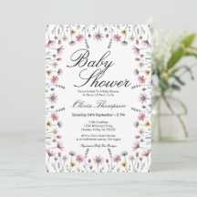 Ducha de Bebé Boho de Flor Silvestre Pastel Suave