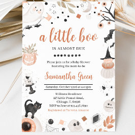 Invitación Ducha de Bebé Boho Halloween