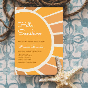 Invitación Ducha de bebé Boho pequeño rayo de sol