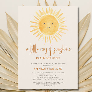 Invitación Ducha de Bebé Boho Pequeño Rayo de Sol
