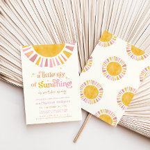 Ducha de Bebé Boho Retro Niña Rayito de Sol