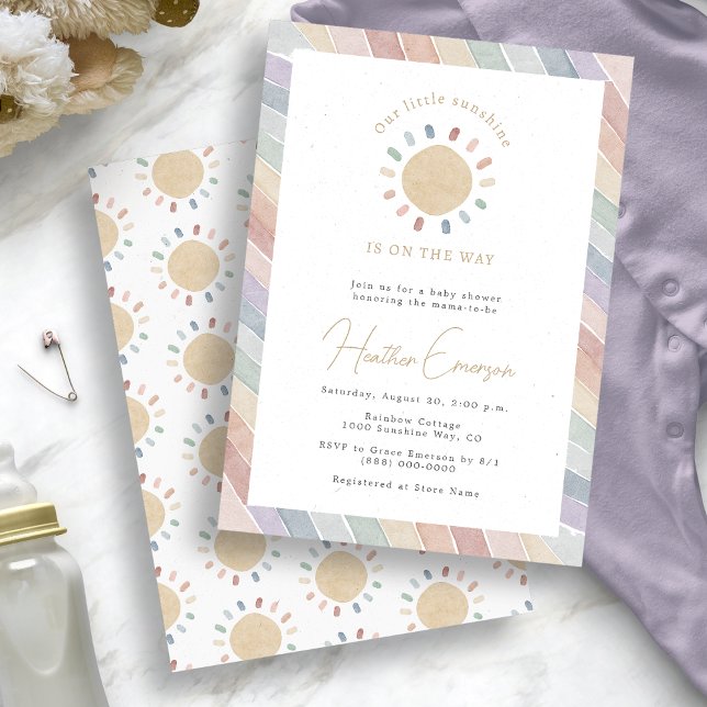Invitación Ducha de Bebé Boho Sunshine (Boho Sunshine Baby Shower Invitation
)