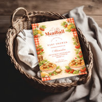Ducha de Bebé Bola de Carne Roja Gingham Rústica